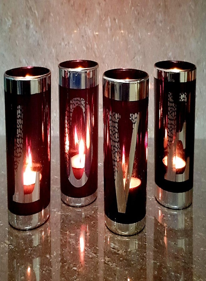 ESPLANADE Tea Tealight Candle Holders - Votive Candle Holders - Gift for Valentines Day | Marriage Anniversary | Birthdays | Decor - Set of 4 - Image 3